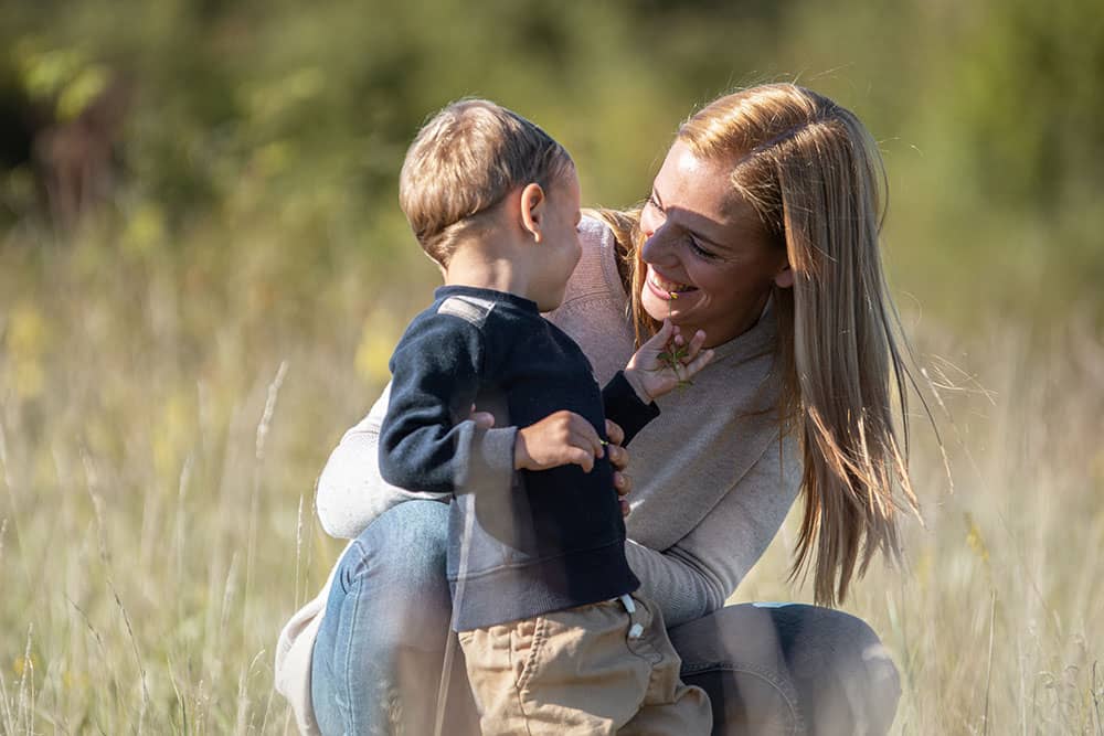 Alina Steinke mit Kind